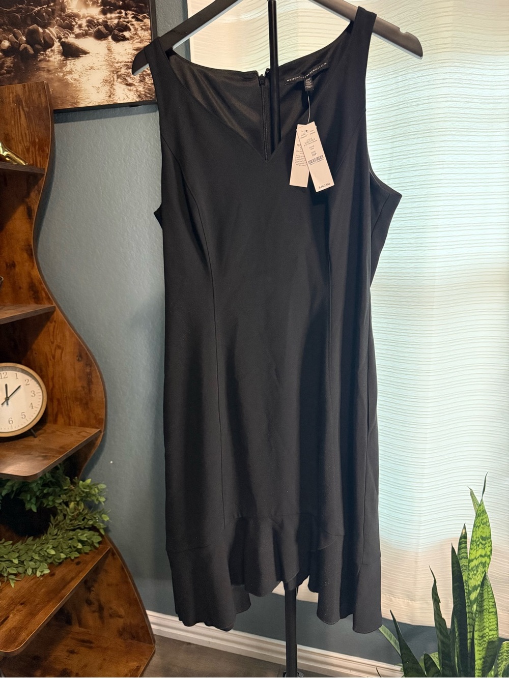 White House Black Market Black Sleeveless Midi Dress